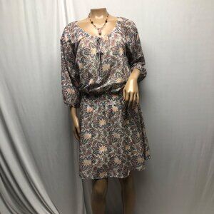 Wallflower Dress Womens Size Large Paisley Elastic Waist Camisole Slip Peasant